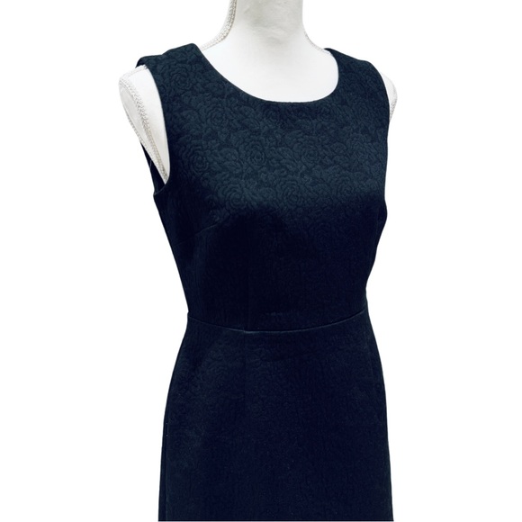 Liz Claiborne Black Floral Jacquard Fit & Flare Sleeveless Dress (2) - Picture 10 of 15